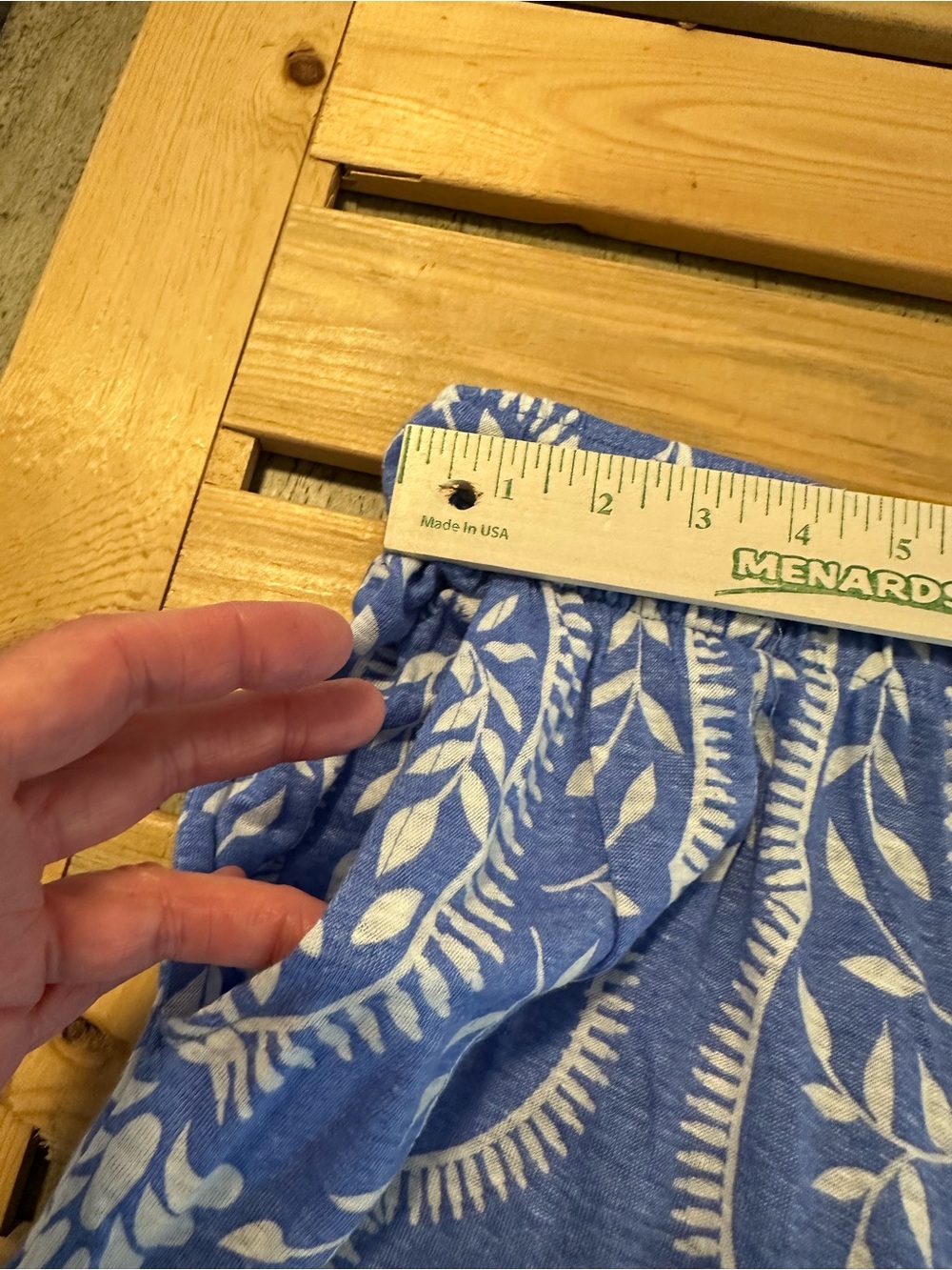 Joie 100% Linen 2-Piece Matching Set vibrant blue & white paisley block print SM - Picture 5 of 12